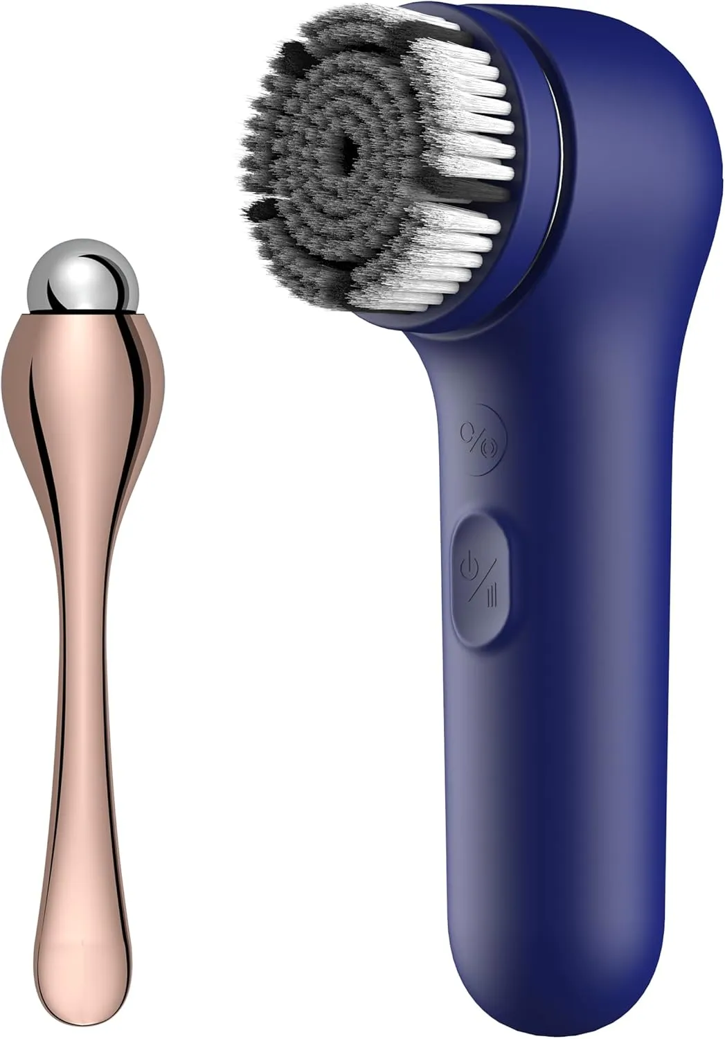 Face Scrubber, NågraCoola 3.0 Facial Cleansing Brush, Waterproof & Rechargeable Face Scrub Brush for Men& Women, Electric Facial Exfoliator with 3 brushes, 3 Intensities, 2 Modes with Eye Rollor-Azure