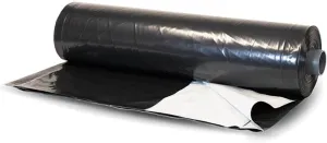 Farm Plastic Supply - Panda Film Light Deprivation Greenhouse Cover - 6 mil - (16' x 25') - 100% Blackout Tarp, Black White Plastic Sheeting, Green House Poly Film