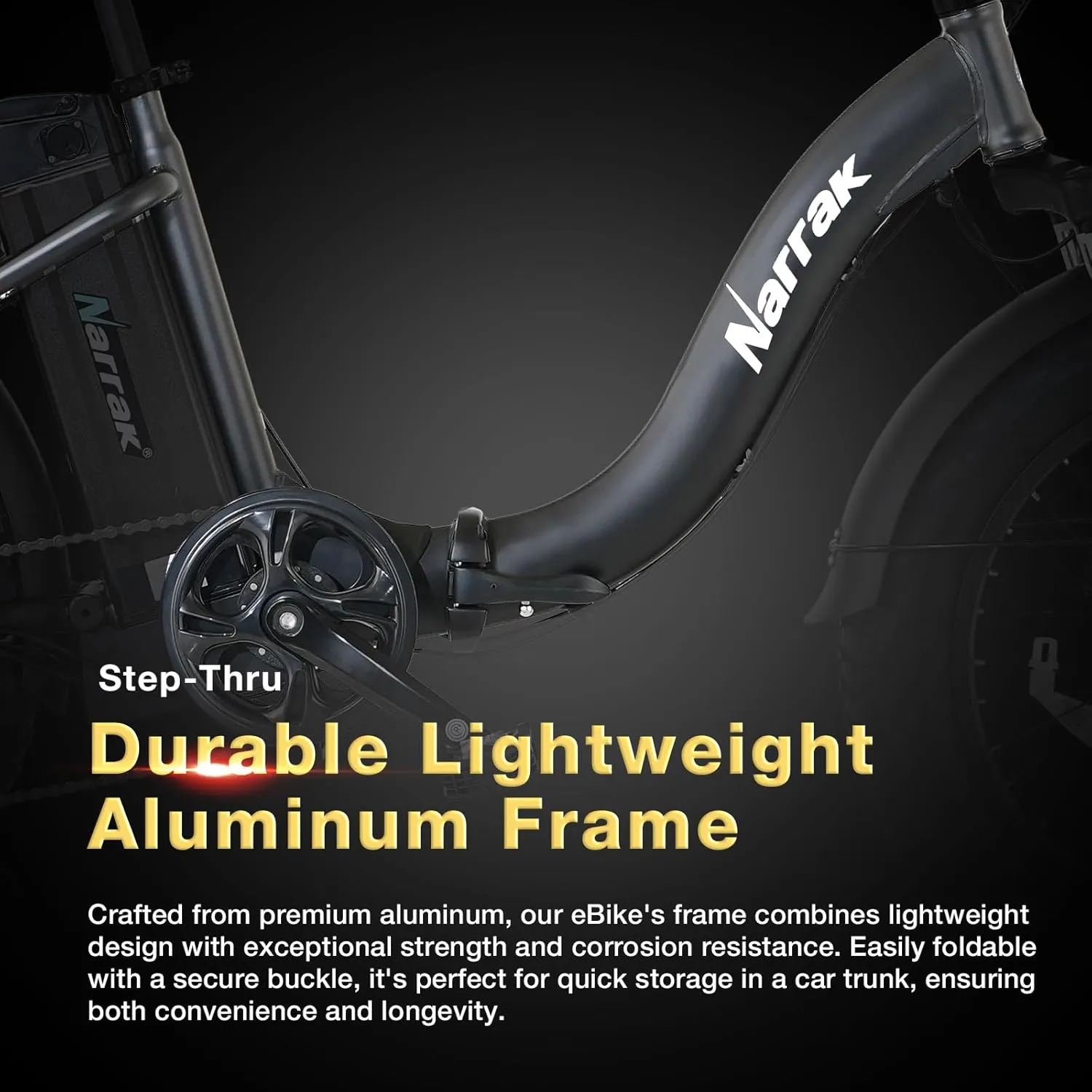 Fat Tire Folding Electric Bike, 48V & 624Wh Lithium Removable Battery, Peak 1100W Brushless Motor, Max Speed 28Mph, M5 Large LCD Display, Suspension, Step-Over/Thru Frame