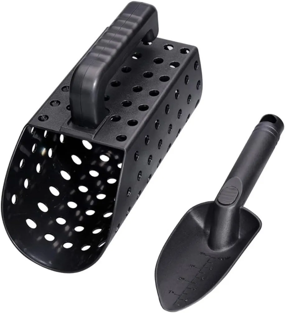 FAVOMOTO 1set Treasures Finding Sand Scoop Kit Lightweight Detecting Shovel Tool for Beach Treasure Hunting Portable Ergonomic Design for Easy Use Material for Performance