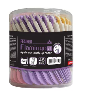 Feather Flamingo Eyebrow Touch-Up Razor 48 Pieces
