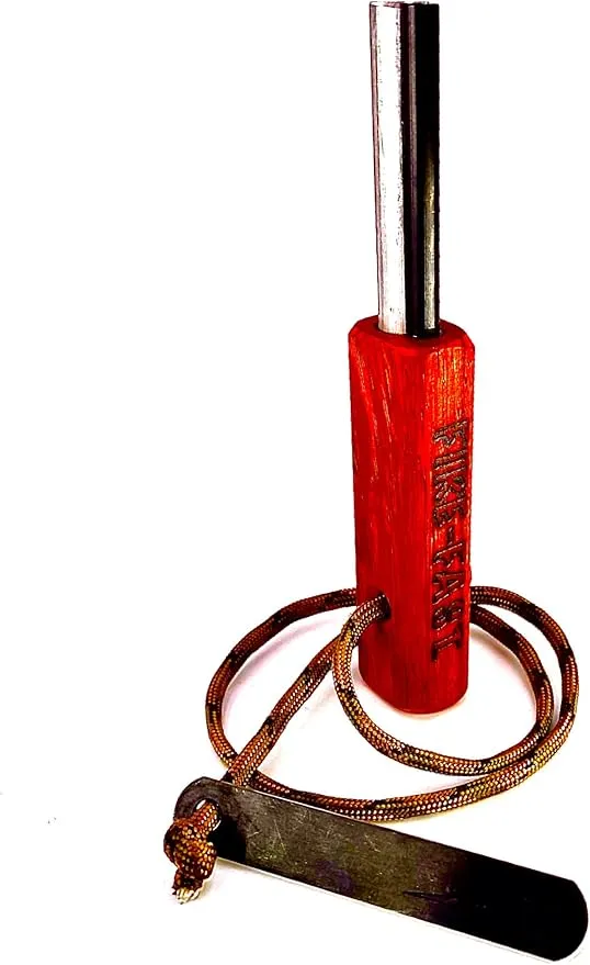 Fire Fast Fire Fly. European Fire Steel Ferro Rod and Magnesium. Compact Feather Weight Emergency Fire Starter for Camping, Backpacking, Hiking.