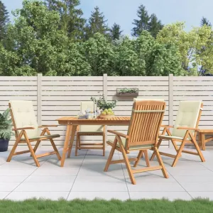 fire Pit Chairs,high Chair,Patio Furniture,Beach Chair,Reclining Patio Chairs with Cushions 4 pcs Solid Wood TeakFor Gardens, patios, Balconies