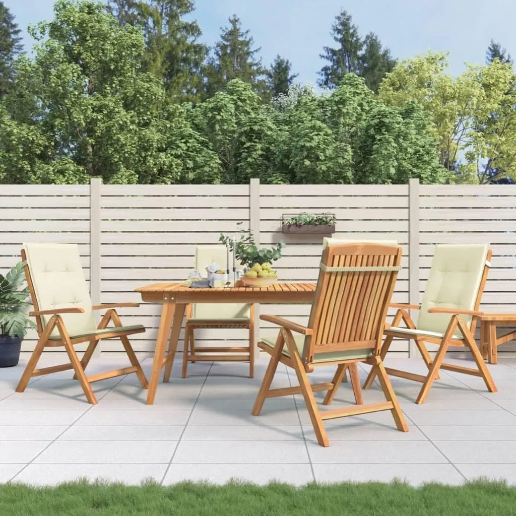 fire Pit Chairs,high Chair,Patio Furniture,Beach Chair,Reclining Patio Chairs with Cushions 4 pcs Solid Wood TeakFor Gardens, patios, Balconies