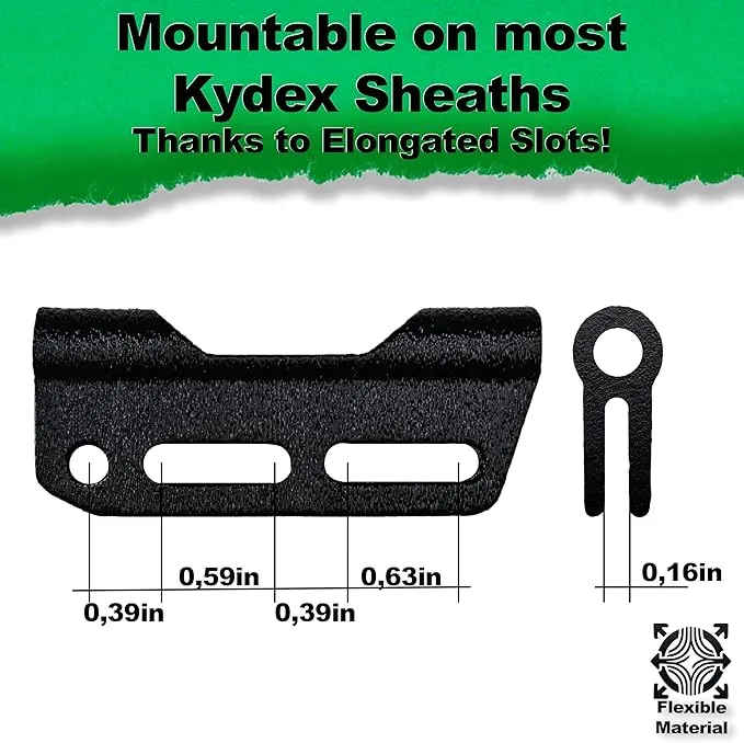 Fire Steel Holder for Kydex Sheath with Fire Steel, fire Starter kit, Camping Essentials, Survival kit, Outdoor, bushcraft, Knife Sheath, Magnesium fire Starter, Flint fire Starter,