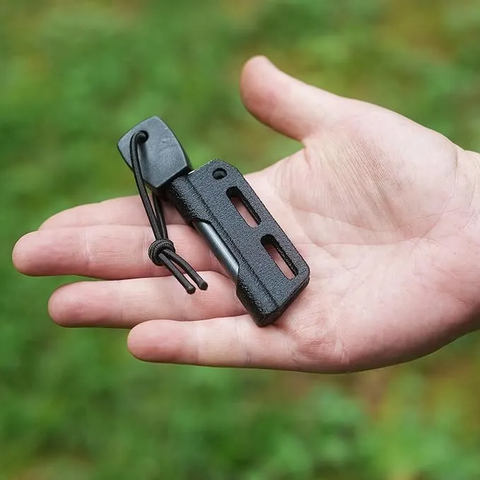 Fire Steel Holder for Kydex Sheath with Fire Steel, fire Starter kit, Camping Essentials, Survival kit, Outdoor, bushcraft, Knife Sheath, Magnesium fire Starter, Flint fire Starter,