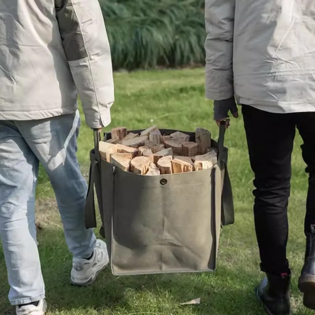 Firewood Carrier, Log Tote Bag for Firewood Camping Firewood Bag Firewood Carrier with Shoulder Strap