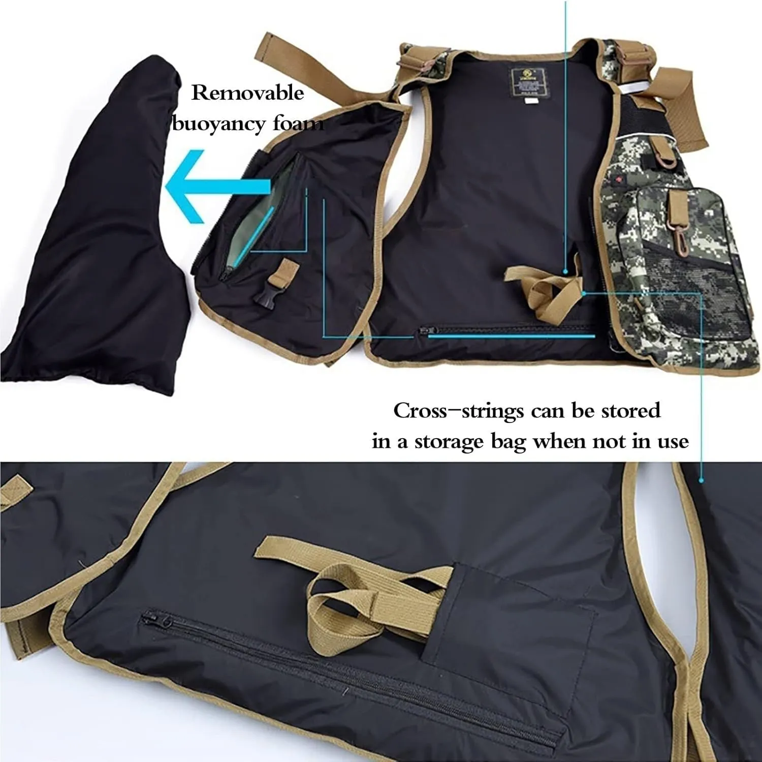 Fishing Jackets with Multi Pockets and Reflective Stripe for Fishing Sailing Surfing Kayaking