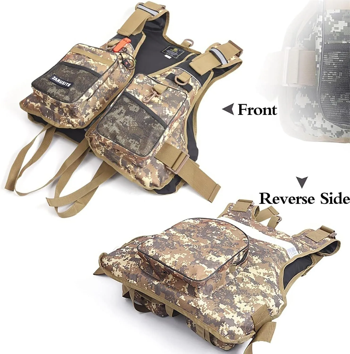 Fishing Jackets with Multi Pockets and Reflective Stripe for Fishing Sailing Surfing Kayaking