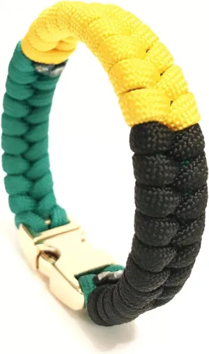 Flag of Jamaica Mens & Women Paracord Survival Bracelet Jewelry Jamaican Flag (Size 7.0 inches)