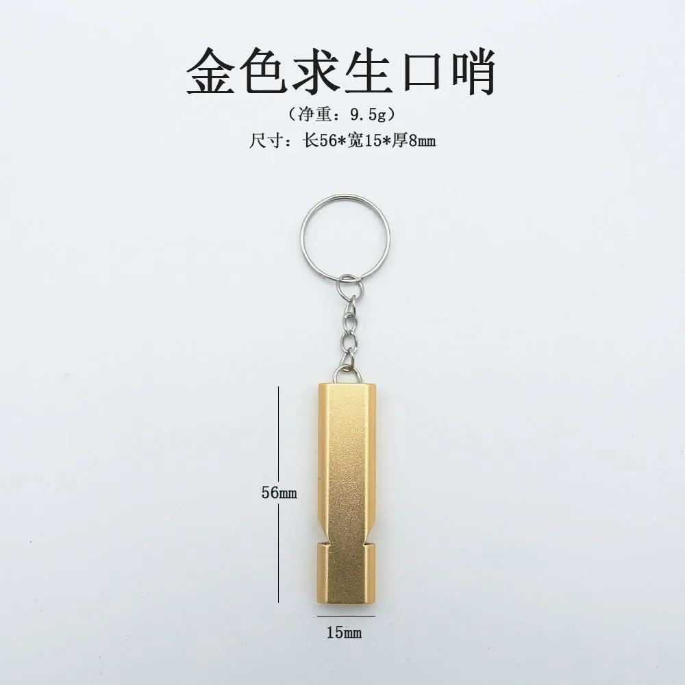 Flat Aluminum Alloy Dual-Frequency Survival Whistle