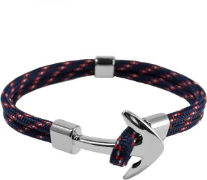 FLEXO Anchor Surfer Bracelet Paracord Nautical Handmade Nylon Black Gold Silver Plated Dorsal Bracelet Rope Bracelet for Men and Women