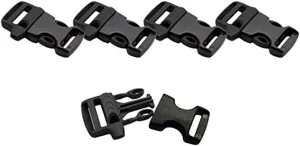 Fms Ravenox Side Release Whistle Buckles | 3/4-Inch (19mm)| Quick Release Plastic Buckle for Bags, Webbing, Paracord Bracelet