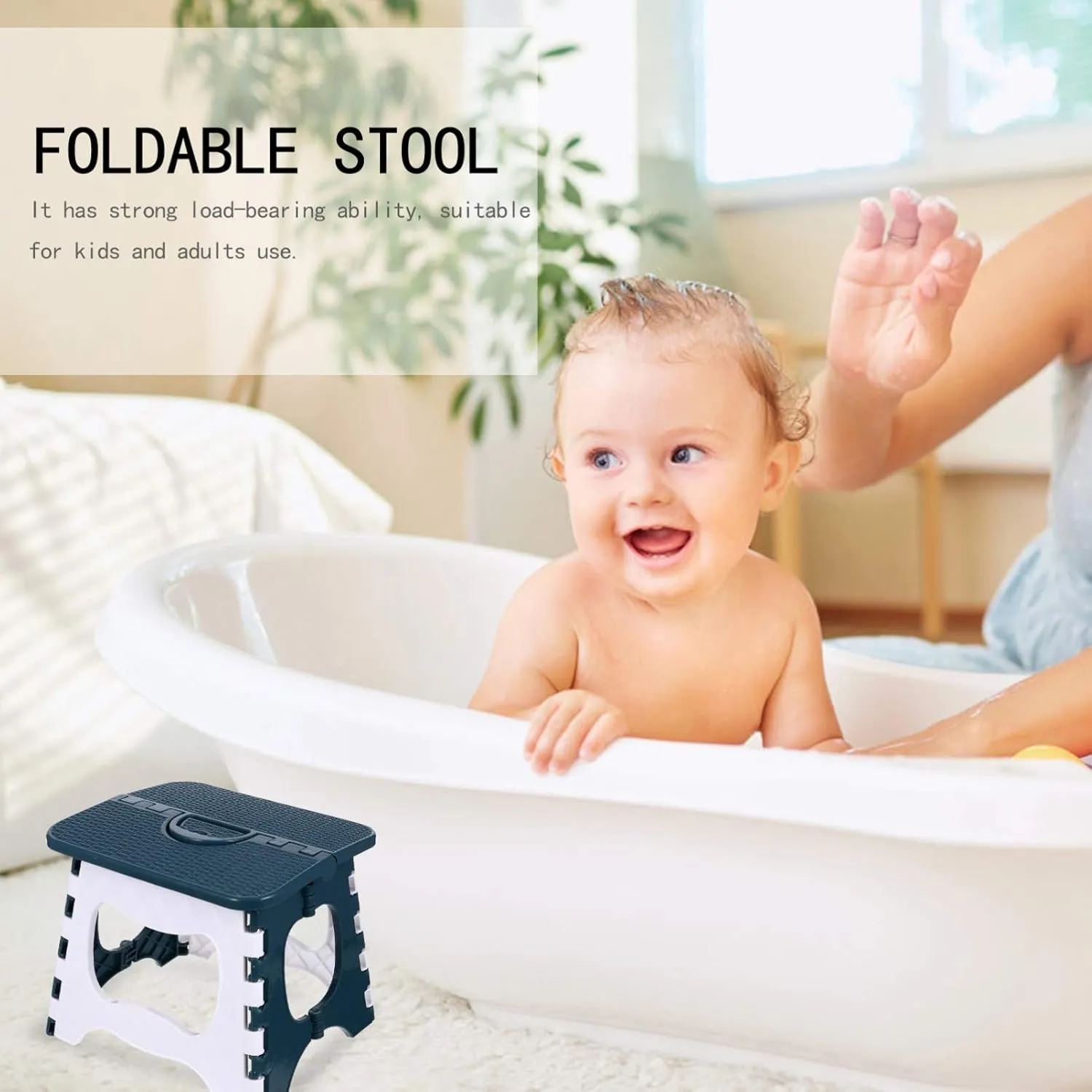 Foldable Mini Step Stool for Home Garden Portable Kitchen Stepping Stool Easy One-Hand Folding