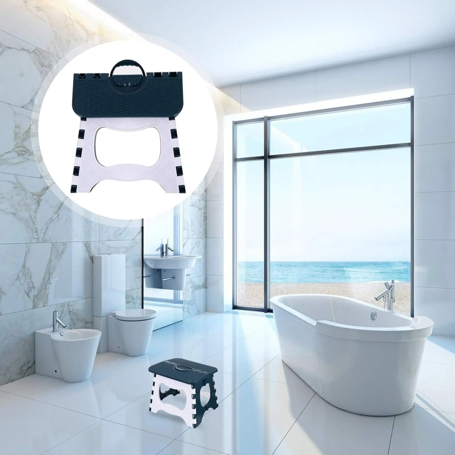 Foldable Mini Step Stool for Home Garden Portable Kitchen Stepping Stool Easy One-Hand Folding