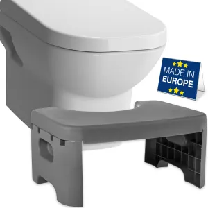 Foldable Plastic Toilet Squat Stool 8-inch Bathroom Squatting Posture Poop Stool for Adults with Non-Slip Feet