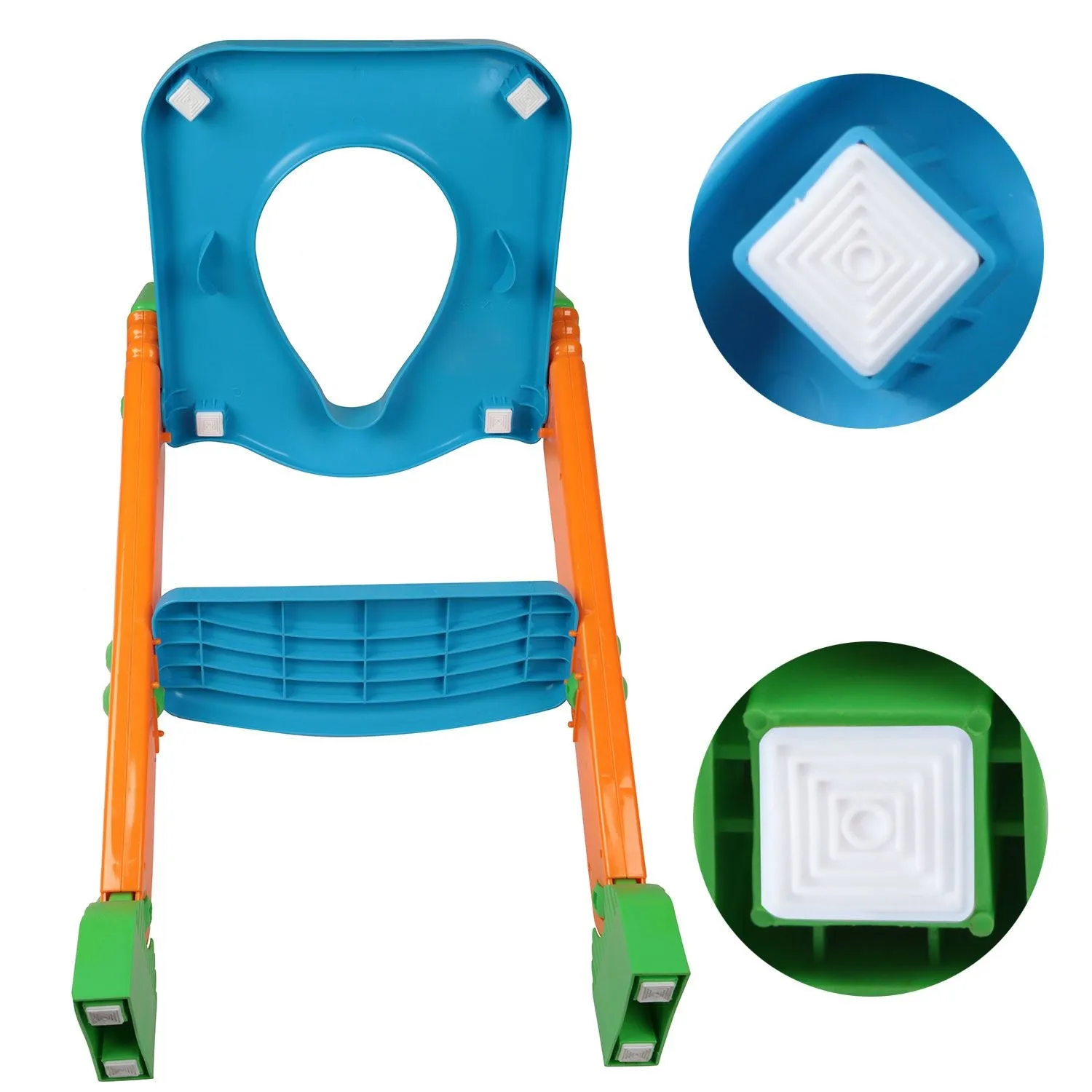 Foldable Potty Seat with Step Stool Ladder & Splash Guard