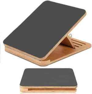 Foldable Slant Board Calf Stretcher, Protable Wooden Slant Board for Calf Stretching Physical Therapy, Adjustable Foot Incline Board for Squat Stretch Slant Board Wedge for Ankle Leg