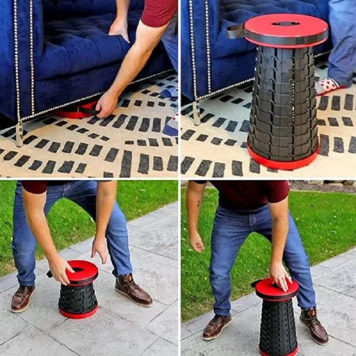 Foldable Travel Adjustable Stool ( Random Colour) - H02134