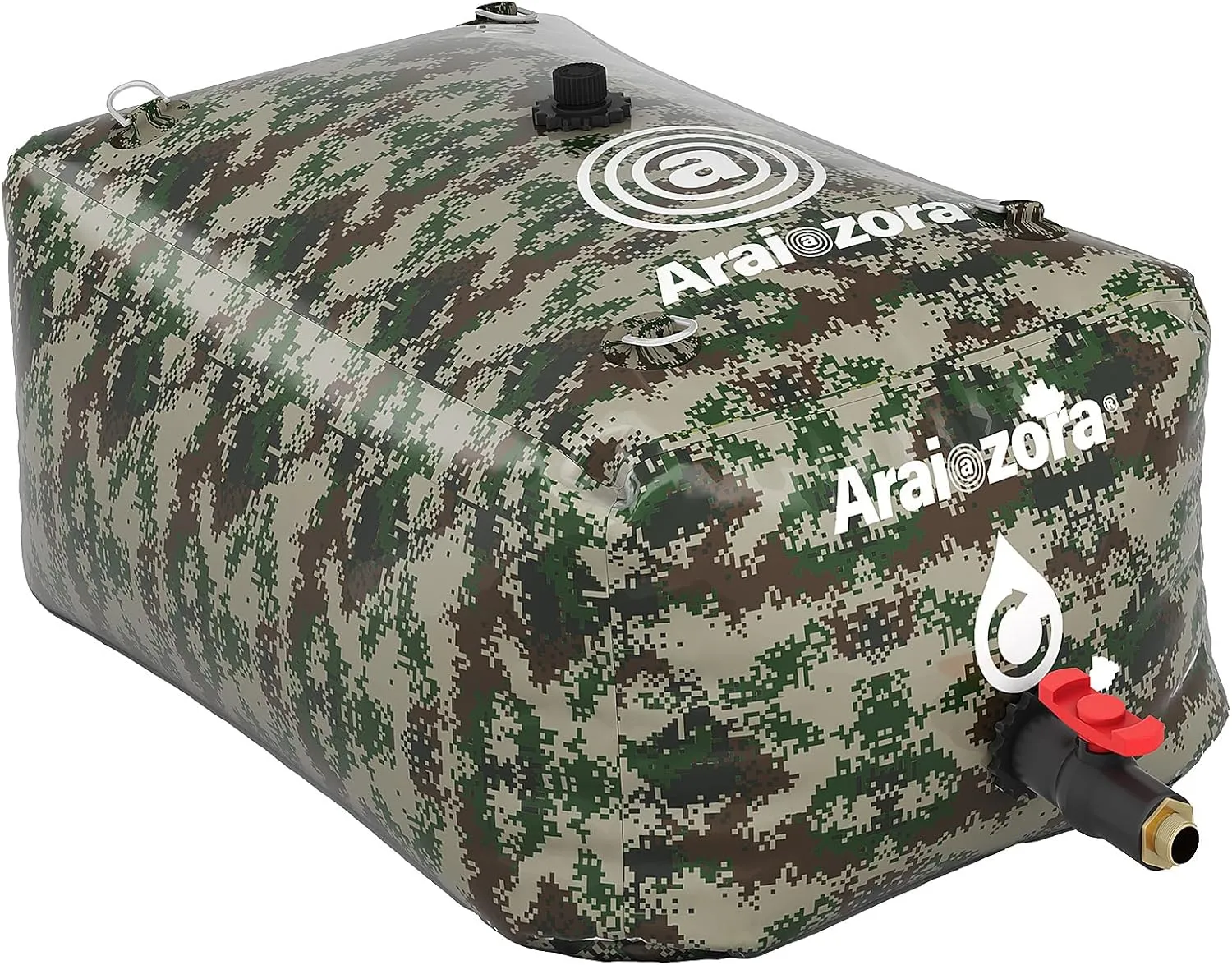 Foldable Water Bladder Tank,Camouflage 60 Gal/240L Portable Large Capacity Soft Water Bag Storage Container