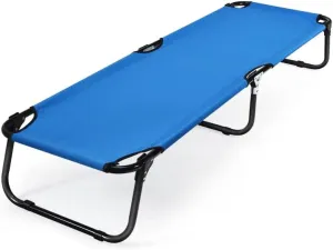 Folding Camping Cot for Adults & Kids, Portable Sleeping Bed with Sturdy Steel Frame & Breathable Fabric for Outdoor & Indoor Use