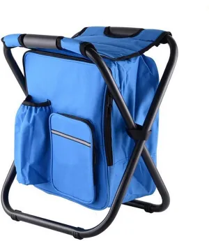 Folding Chair, Portable Ice Chair Cooling Seat Ice Stool Foldable Insulated Ice Pack Stool with Dual-Shoulder Straps Perfect for Fishing Gel Seat Pad Refreshing Seating