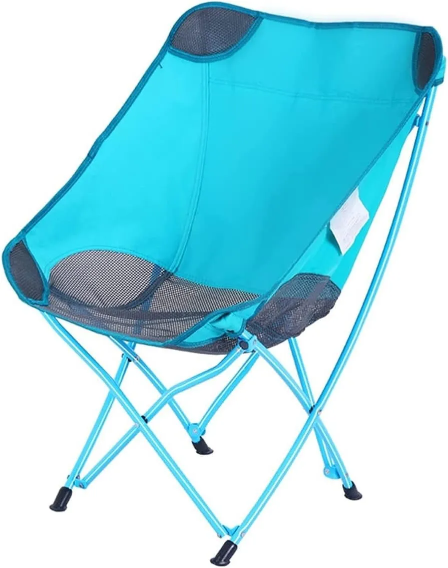 Folding Chairs Outdoor Ultralight Camping Chair with Mesh Stitching Compact Folding Backpacking Seat Stool with Large Back Storage Pocket Hiking Lawn Beach