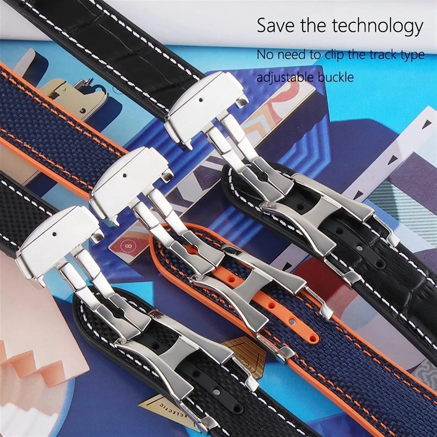 Folding Deployment Clasp Rubber Watch Band For Omega Seamaster Luxury Nylon Silicon Strap Bracelet Accessories