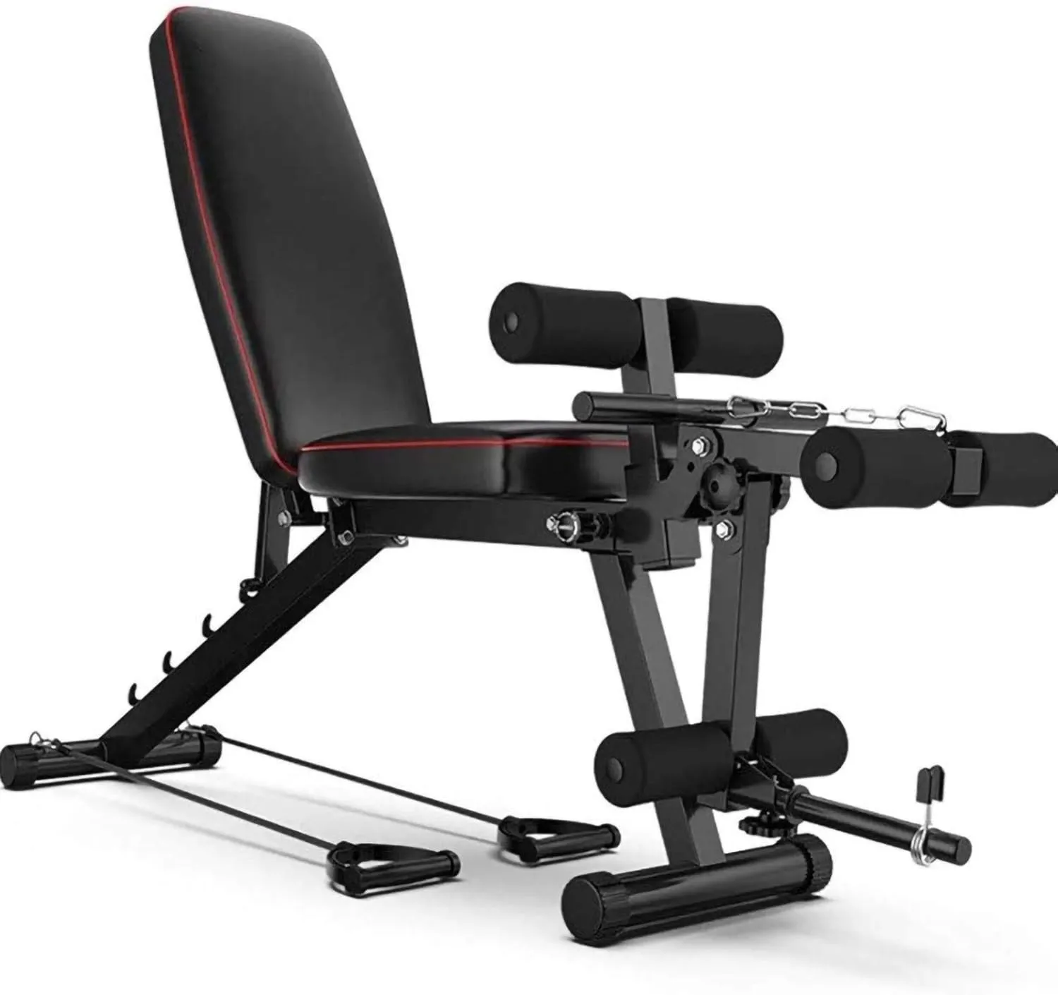 Folding Dumbbell Stool,Leg Curl Multi Use Exercise Workout Bench,Adjustable Foldable,Weight Bench Weight Lifting Ab Bench Leg Extension,for Home Training Gym Weight Lifting