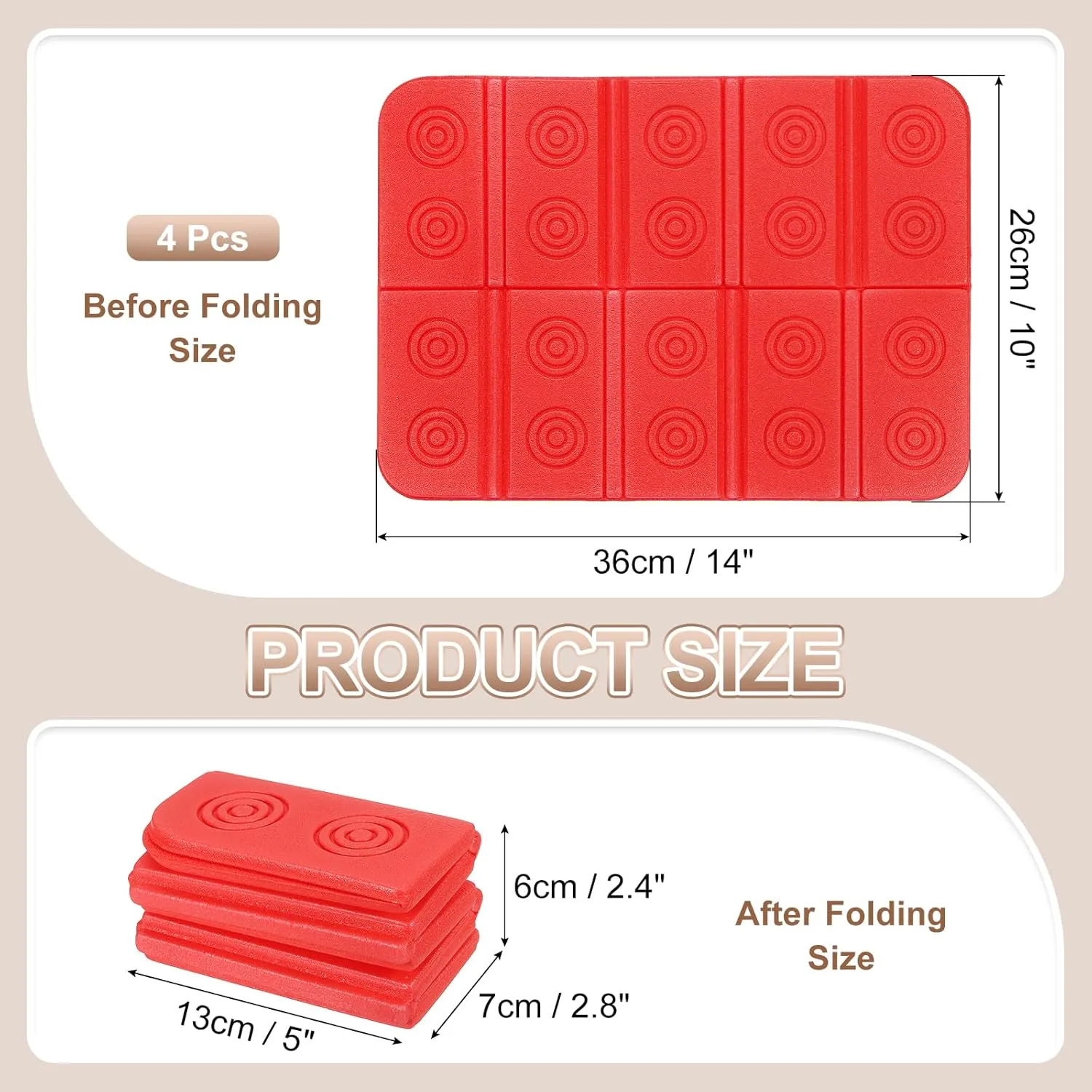 Folding Foam Mat, Mini Portable Lightweight Mini Waterproof Folding Mat Fit for Backpacking Hiking Camping Kneeling Outdoor Activities Recreation