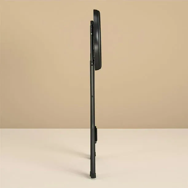 Folding Metal Stool Black