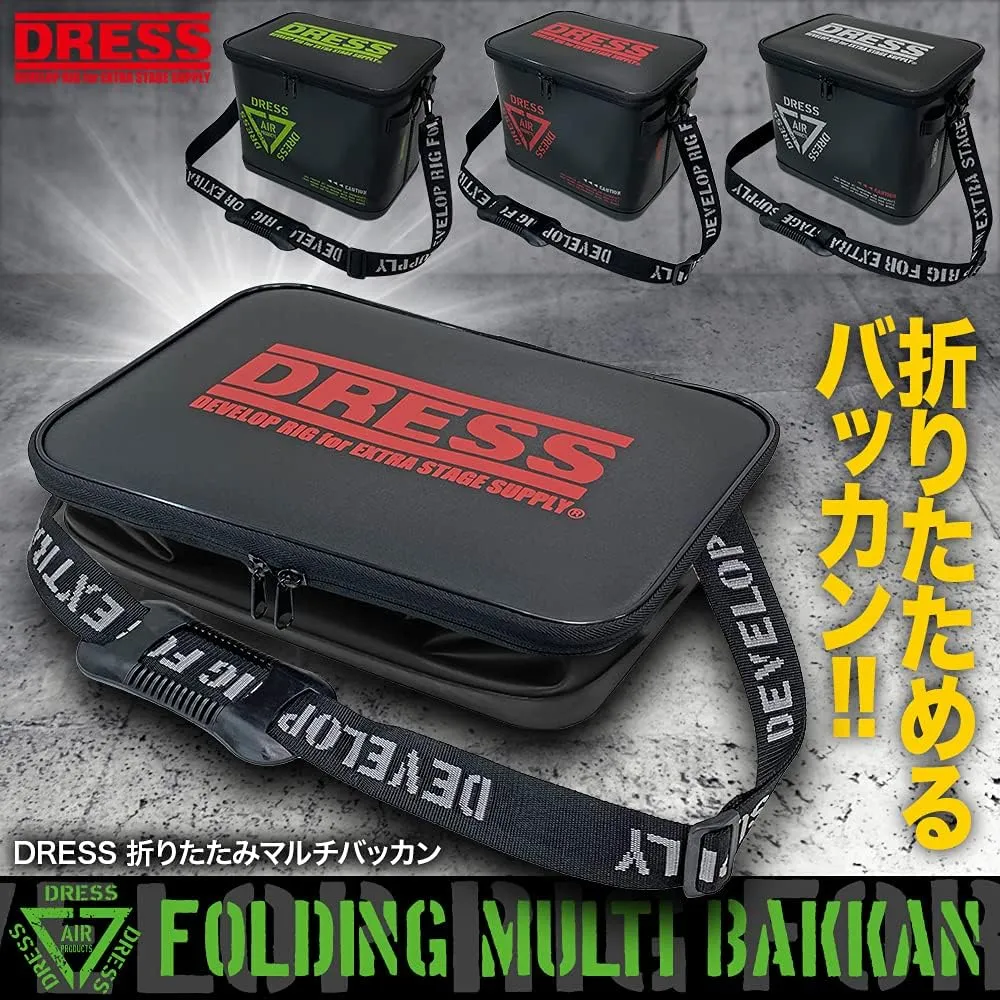 Folding Multi-Backan Black Green Fishing Folding Bucket Container Tackle Box