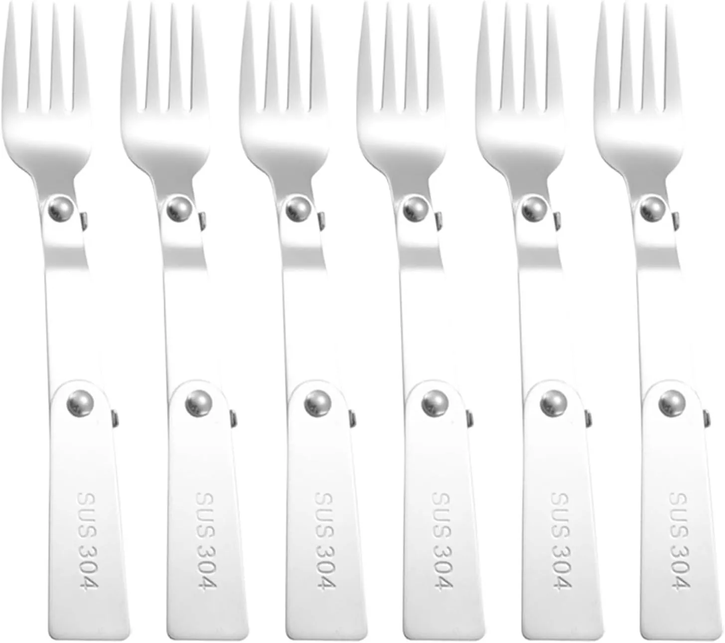 Folding Spoons 12Pcs Folding Spoon Fork Set, Tableware Folded Fork Spoon for Thermos Container Food Containers(Spoon Fork Spork)