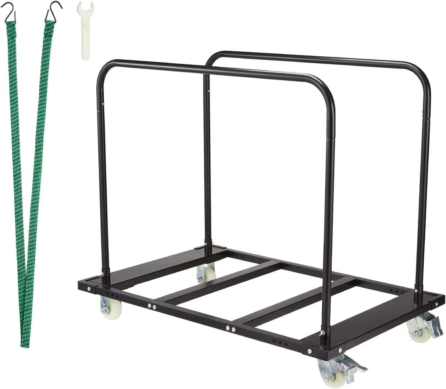 Folding Table Cart, 1500 LBS Heavy Duty Drywall Cart Steel Panel Truck with Wheels, Chair Desk Trolley for Garage, Home, Office, Utility Tool Wagon for Handling Lumber, Mattress