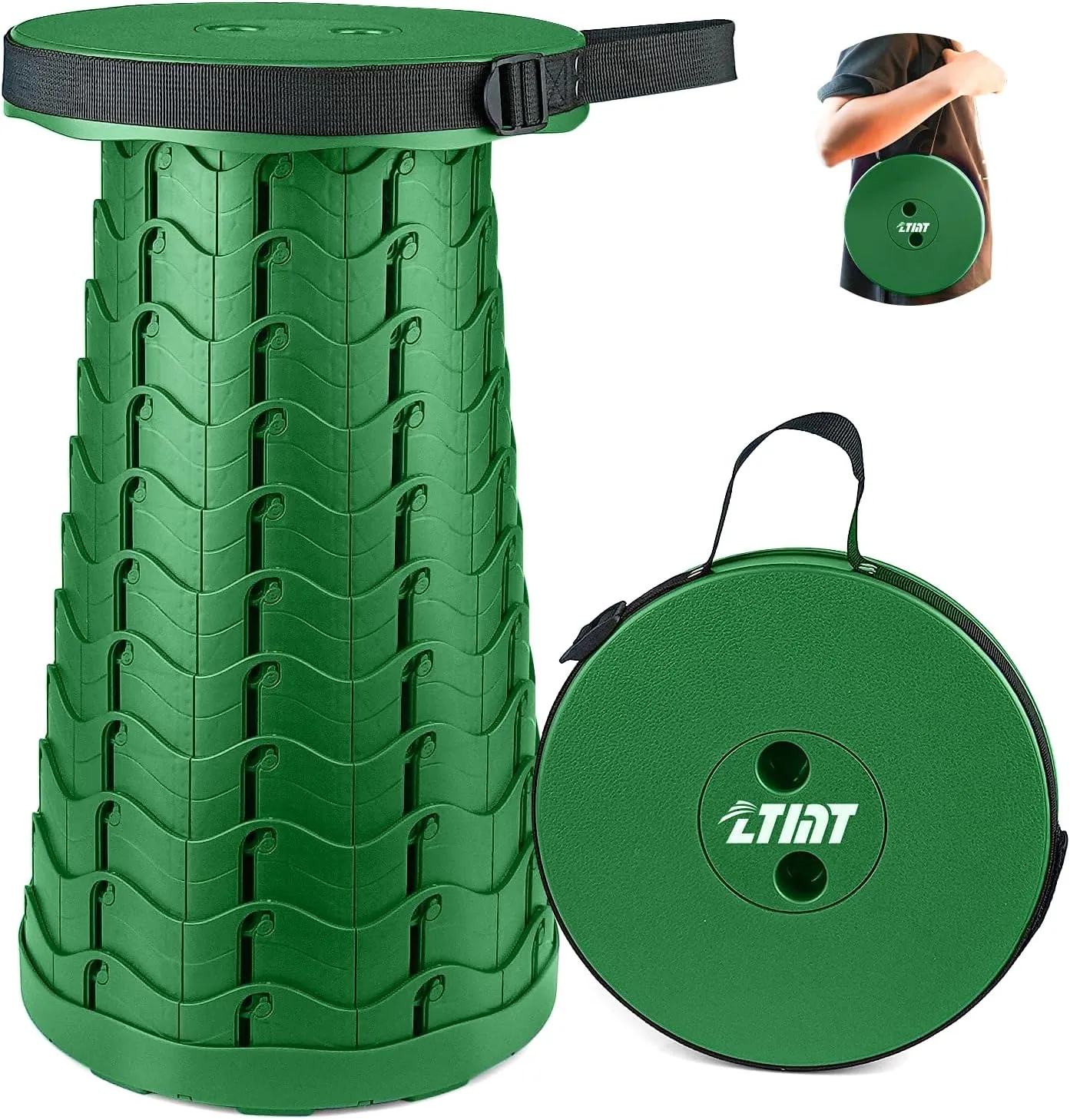 FoldingStool Colorful Stool Body Portable Collapsible Stool Seat Max Load Capacity 397lbs, Telescopic Folding Stools Retractable Stools for Adult Camping Hiking Travel Outdoor BBQ