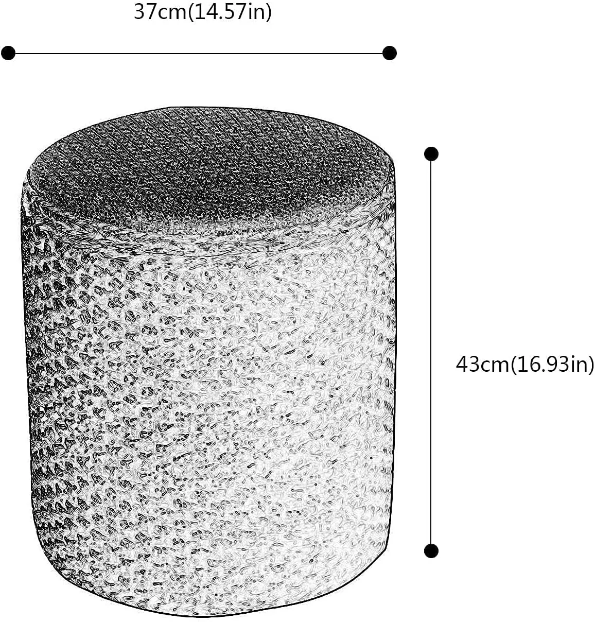 Footstool Foot Stool Practical Rattan Weaving Family Clothing Box, Foot Stool Non-Woven Multi Functional Shoes Stool Round Storage Boxes Home Decor Chair