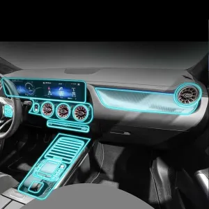for Benz EQA 2021 2022 Transparent Film Car Interior Sticker Center Console Gear Door Navigation Dashboard Panel