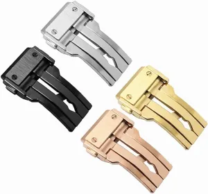 for Hublot Watch Strap 316L Stainless Steel Watch Buckle (Color : Rose Gold, Size : 18mm)