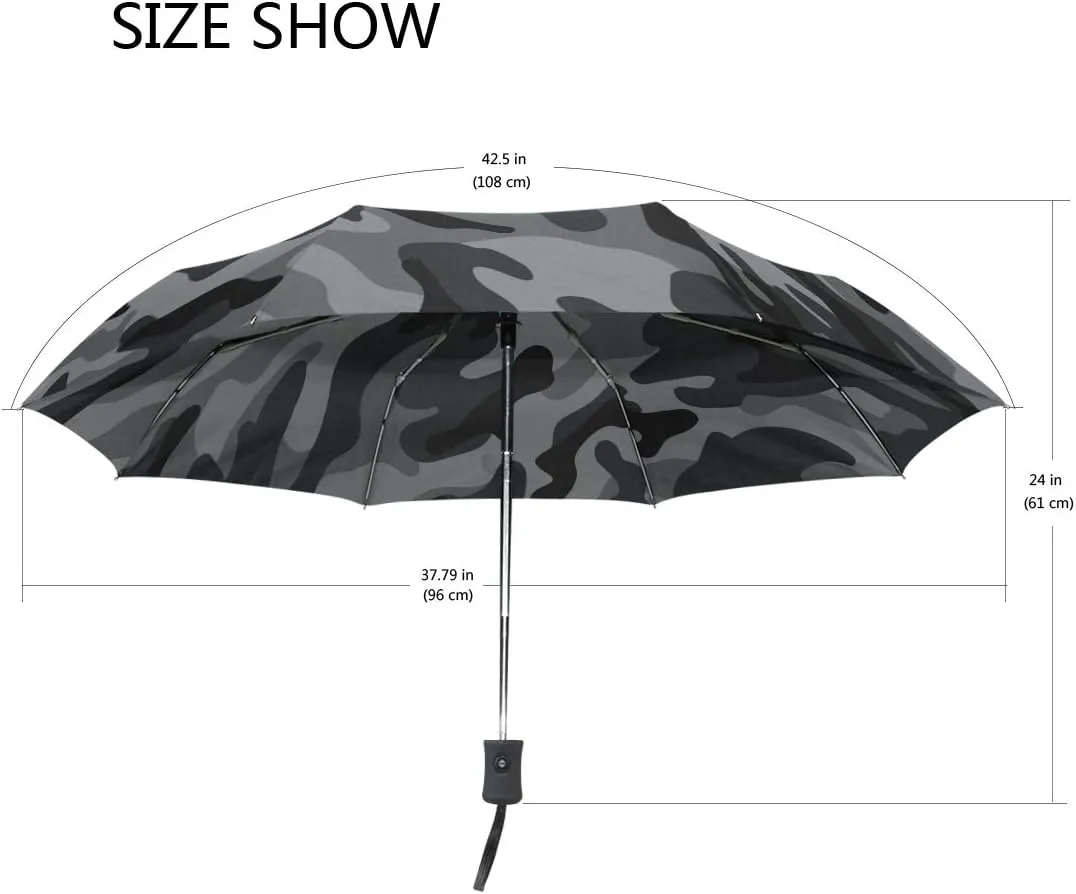 FORMRS Zebra Stripe Umbrella, Auto Open Umbrella Compact Folding Sun Rain Protection, Windproof for Kids Women Men