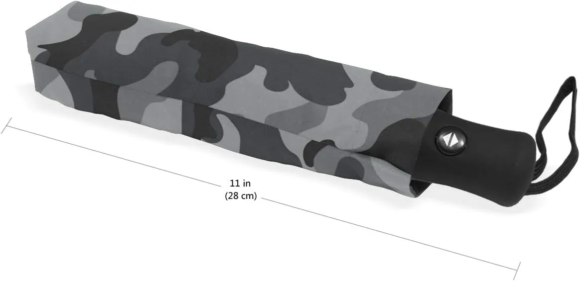FORMRS Zebra Stripe Umbrella, Auto Open Umbrella Compact Folding Sun Rain Protection, Windproof for Kids Women Men