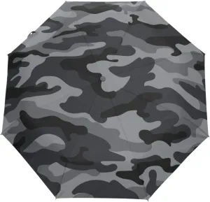 FORMRS Zebra Stripe Umbrella, Auto Open Umbrella Compact Folding Sun Rain Protection, Windproof for Kids Women Men