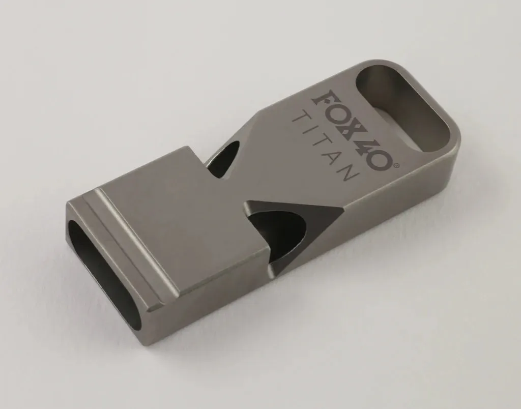 Fox 40 - Titan with Paracord  Metal Clasp, TITANIUM