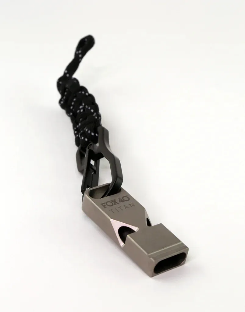 Fox 40 - Titan with Paracord  Metal Clasp, TITANIUM