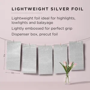 Fromm Color Studio Lightweight Pop Up Hair Foil in Silver, 5" x 11" Embossed Aluminum Foil Sheets, Hair Foils for Highlighting and Coloring - 500 Foil Sheets (Pack of 2)