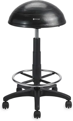 Gaiam Balance Ball Chair Stool, Half-Dome Stability Ball Adjustable Tall Office