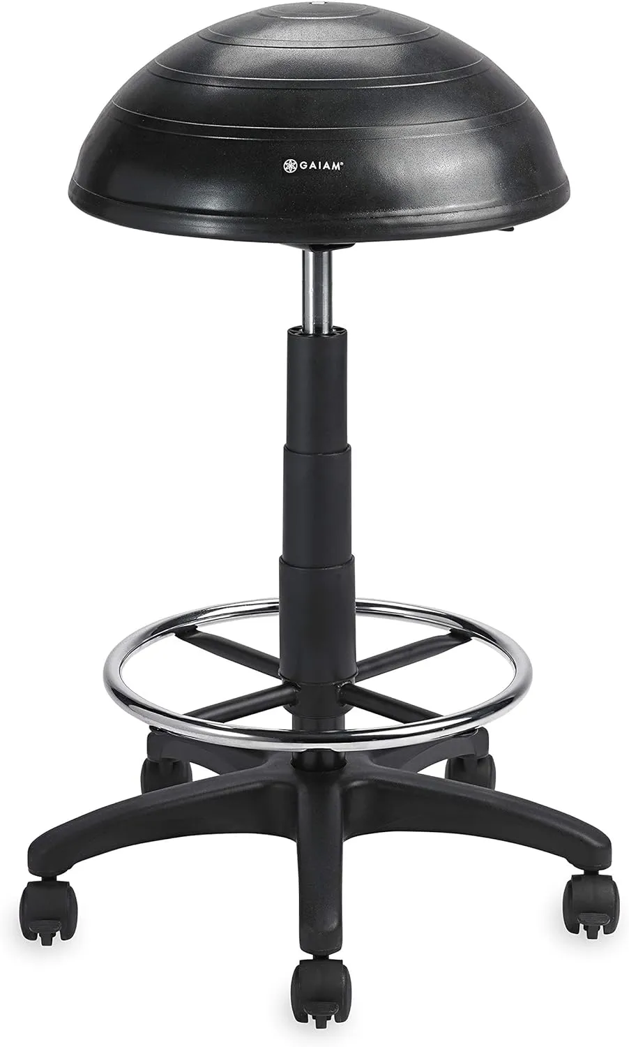 Gaiam Balance Ball Chair Stool, Half-Dome Stability Ball Adjustable Tall Office