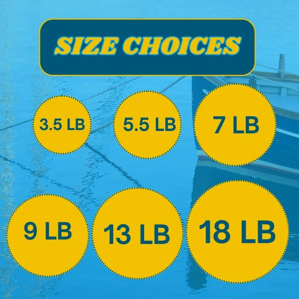 Galvanized Folding Grapnel Anchor for Boats - Choose by Weight (lb)