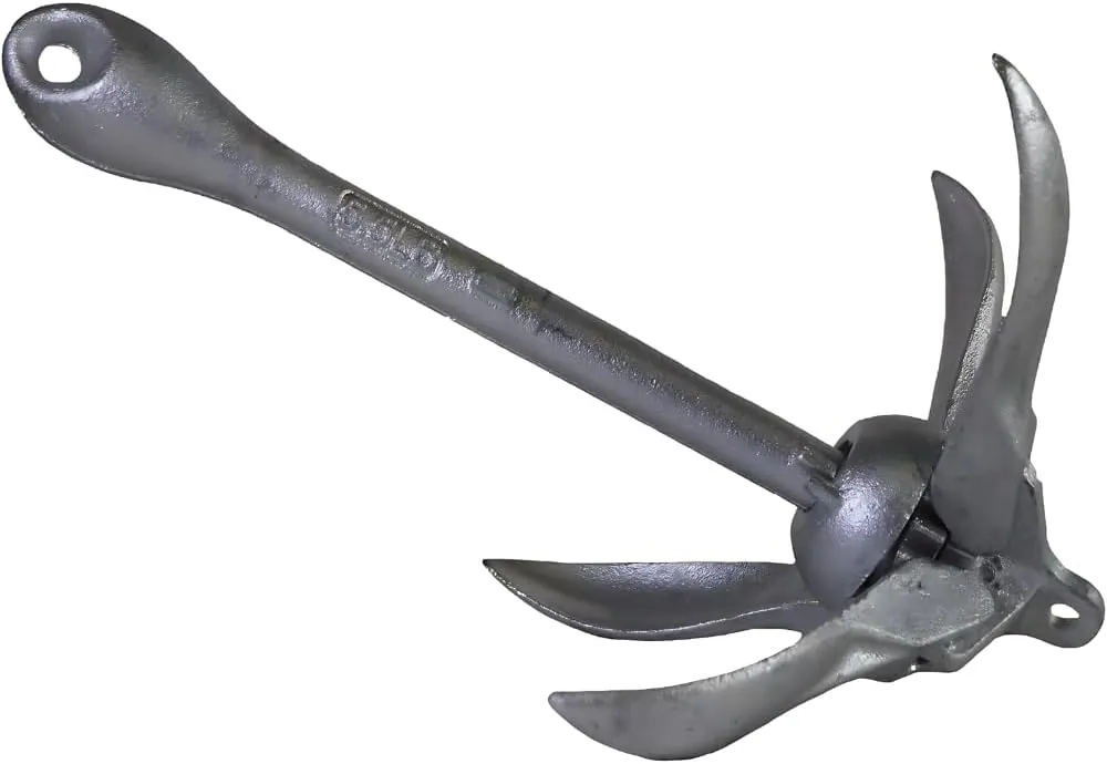 Galvanized Folding Grapnel Anchor for Boats - Choose by Weight (lb)