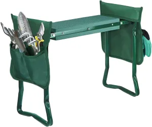 Garden Kneeler and Seat, Support Up to 300 lbs, Foldable Garden Stool with Handle for Elderly Step Stool, Garden Bench for Kneeling and Sitting, Perfect Gardening Supplies and Tools