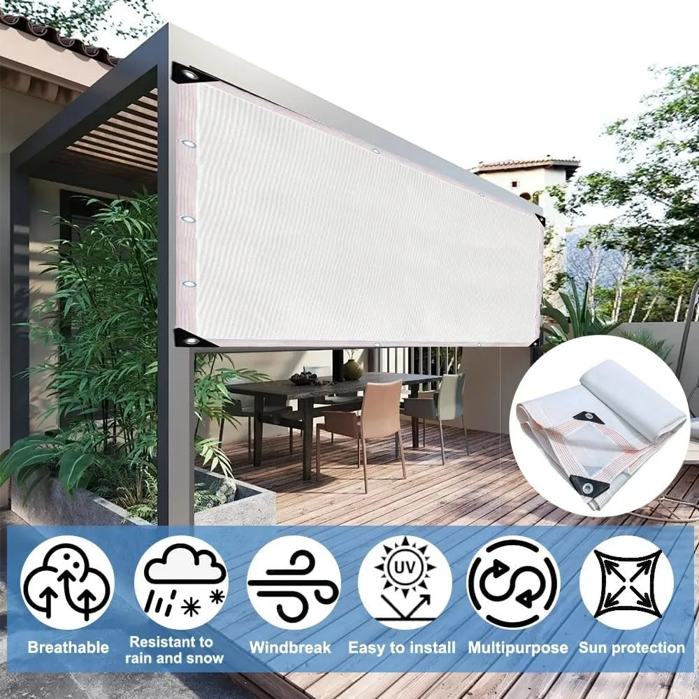 Garden Shade Cloth 90% Sunblock Netting, Breathable Fabric Mesh Tarp With Grommets for Greenhouse Plant Net, White 3.3x16ft 10x26ft 16x33ft 20x39ft (Size: 13x30ft)